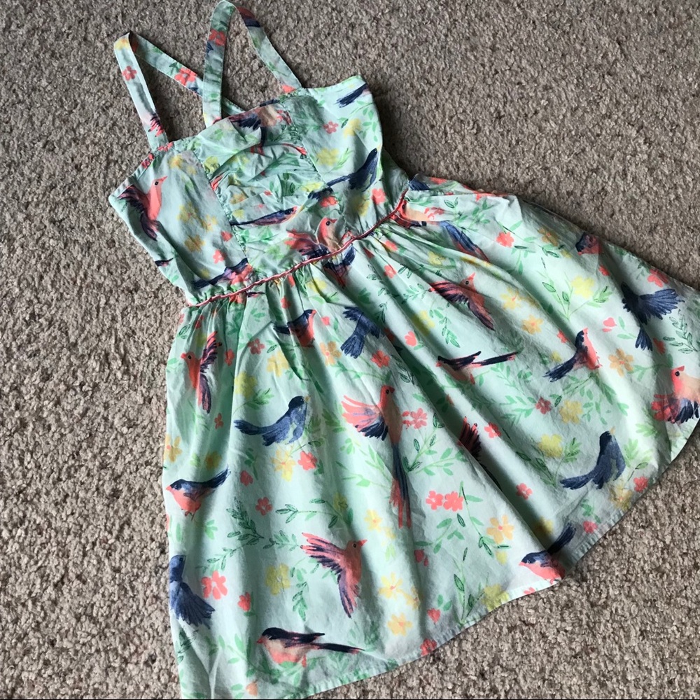 ❤️Girls hummingbird floral summer dress S/6